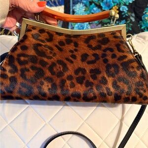 Patricia Nash  Leopard Print Women's Bag with Tan Handle
